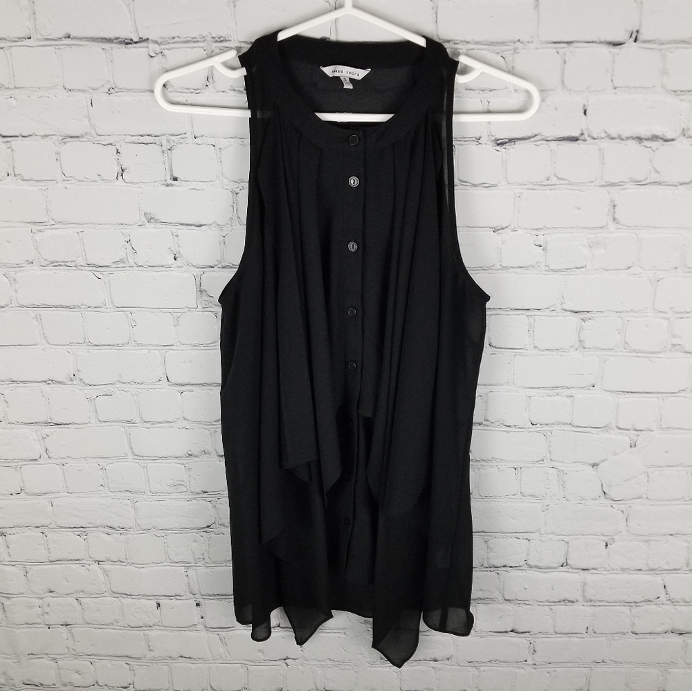 NAKED ZEBRA | flowy sleeveless button up blouse